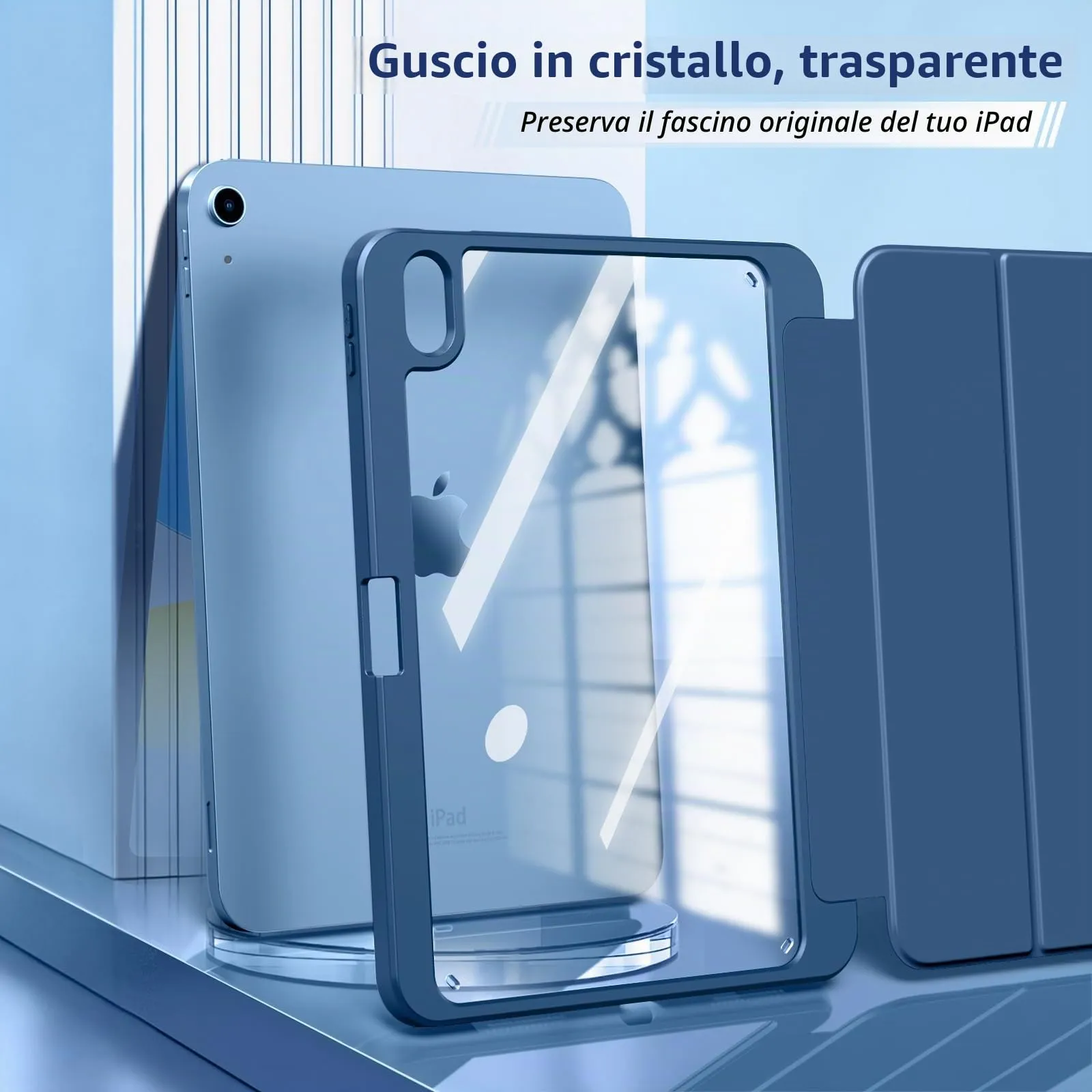 TiMOVO Cover per iPad 11. Gen 11" e 10. Gen 10,9", Grigio Blu - immagine 3