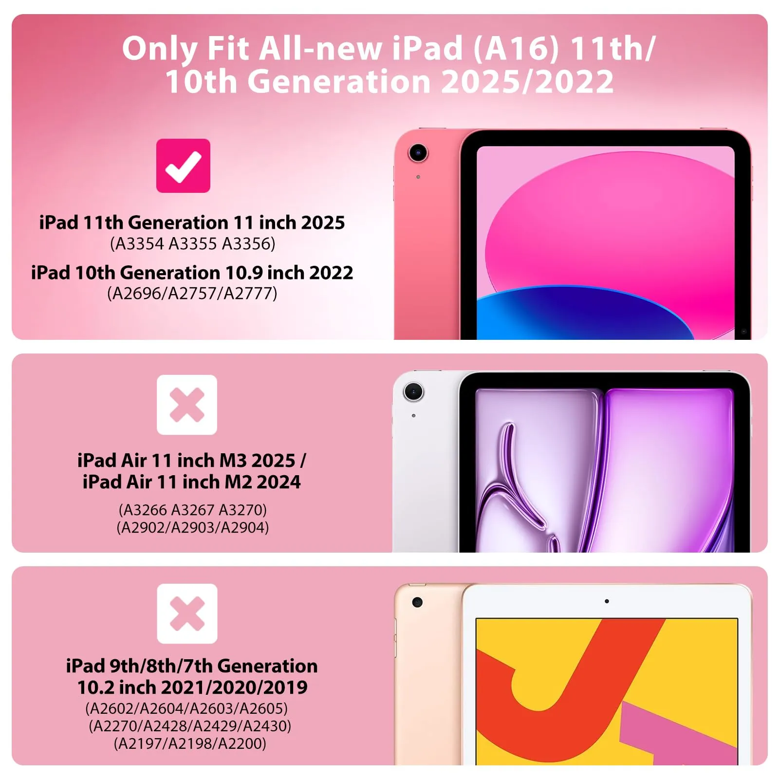 TiMOVO Cover per iPad 11 Gen 11" & 10 Gen 10,9", Anguria Rossa - immagine 2