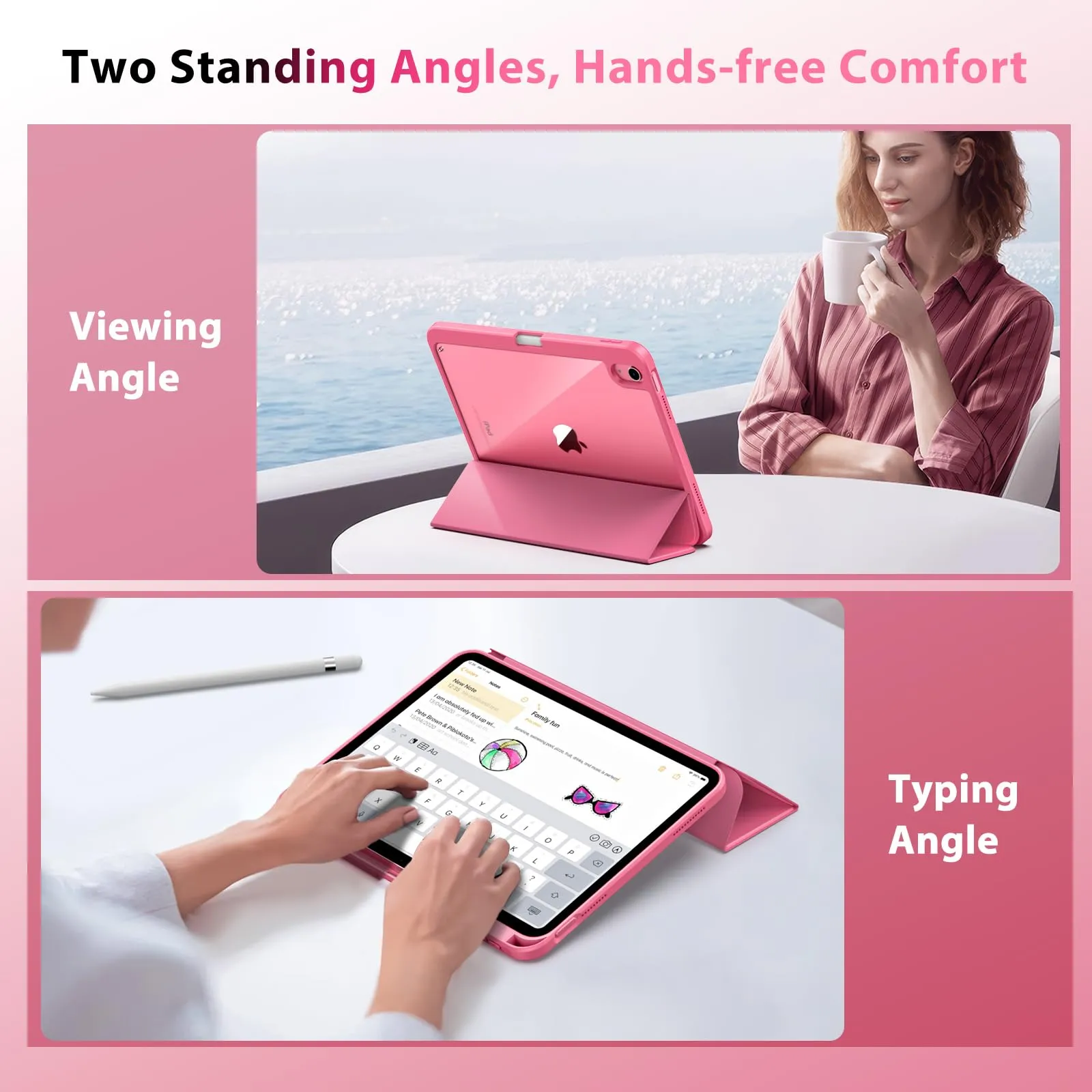 TiMOVO Cover per iPad 11 Gen 11" & 10 Gen 10,9", Anguria Rossa - immagine 7