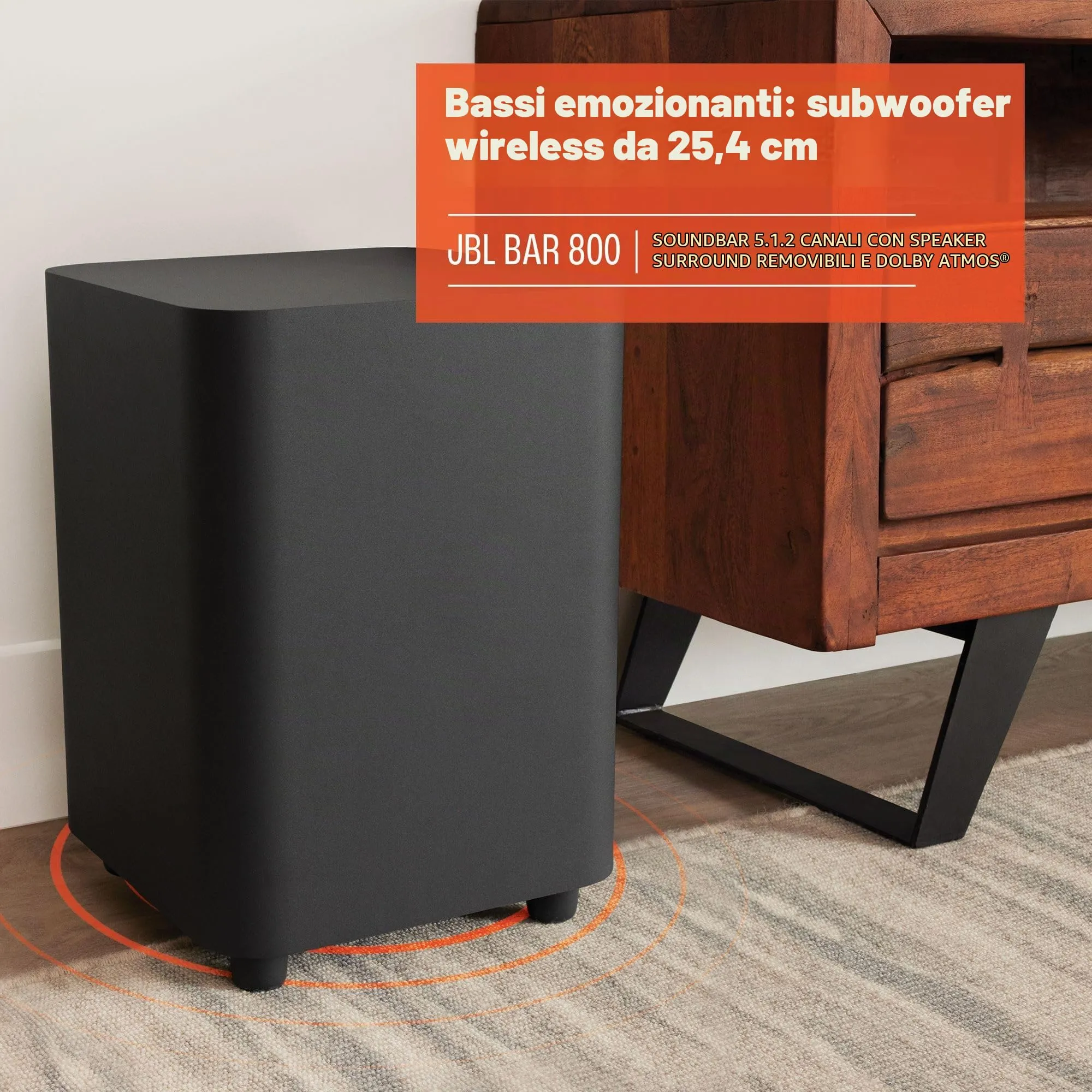 JBL Bar 800 Soundbar 5.1.2 con Casse Surround Rimovibili, Dolby Atmos, HDMI eARC 4K, 720 W, Nero - immagine 9