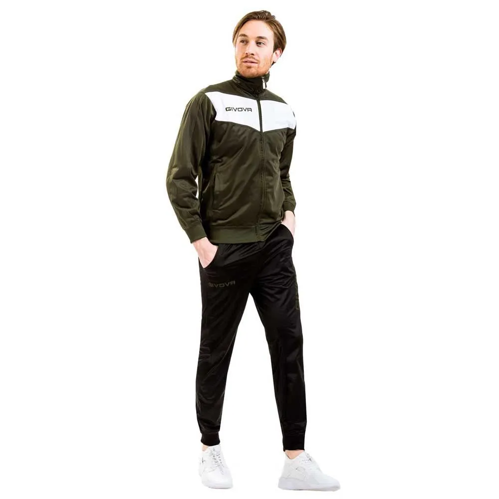 Givova Tuta Visa Triacetato Verde Militare/Nero 5XL - immagine 1