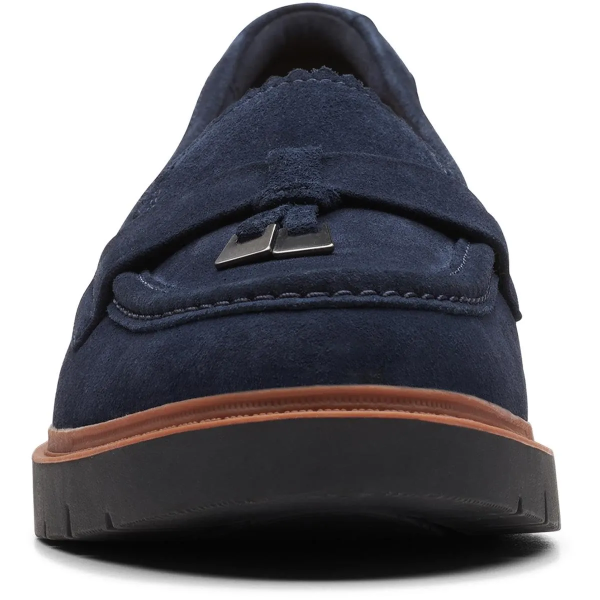 Clarks Westlynn Bella Slipper da Donna, Velluto Blu Navy, 37 EU Larga - immagine 3