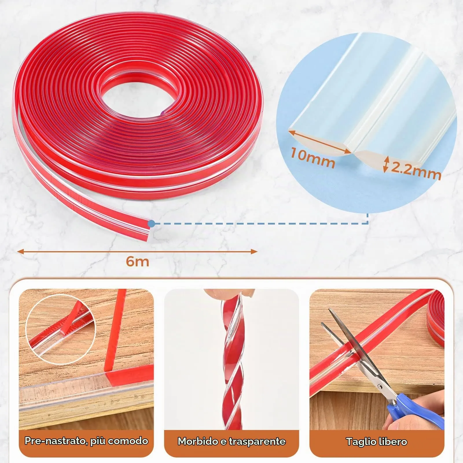 Jewan Paraspigoli per Bambini in PVC Trasparente, 6M - immagine 2
