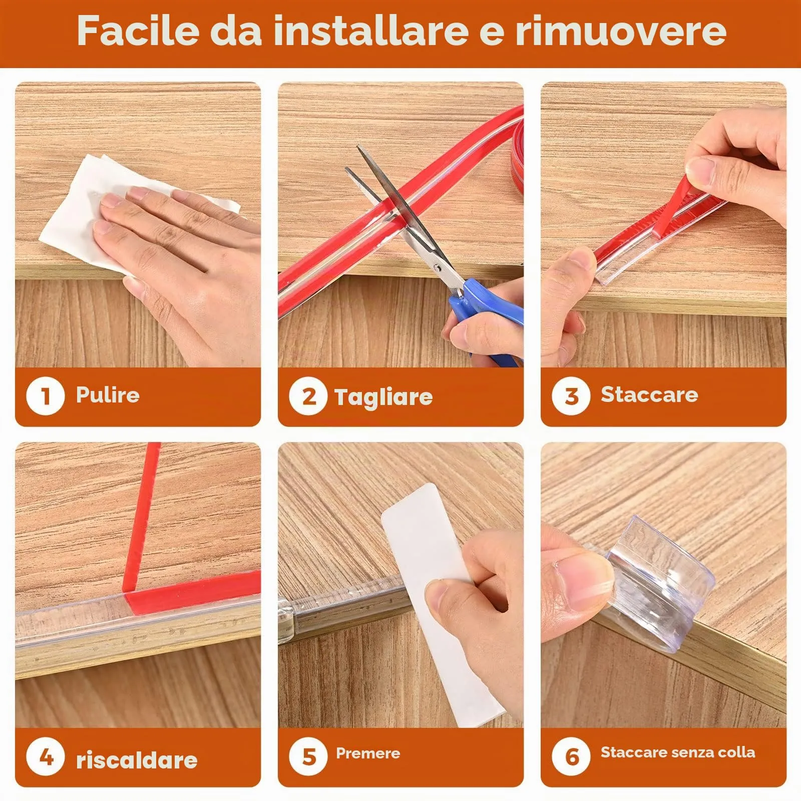 Jewan Paraspigoli per Bambini in PVC Trasparente, 6M - immagine 6