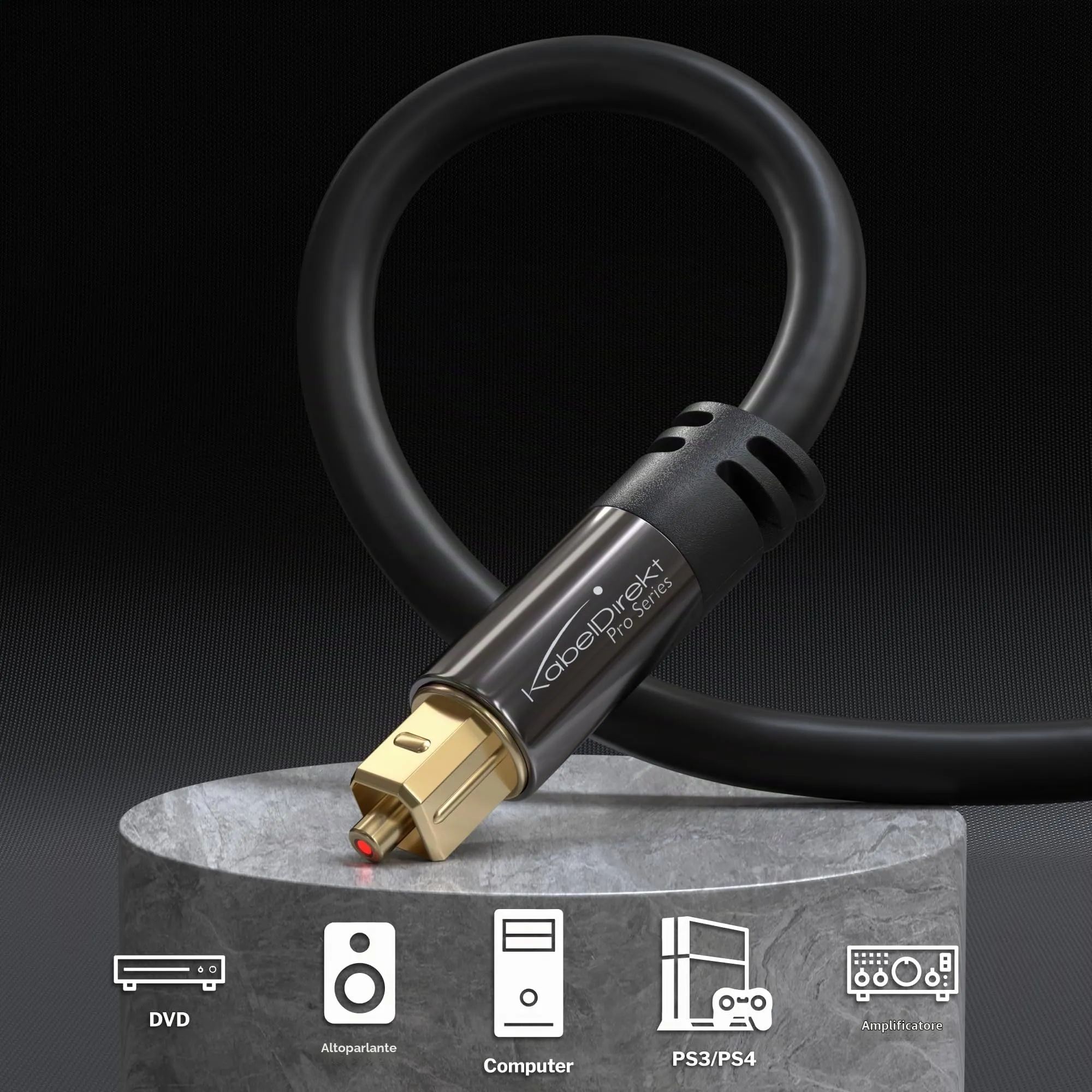 KabelDirekt Cavo Audio Ottico TOSLINK 2x5m - immagine 2