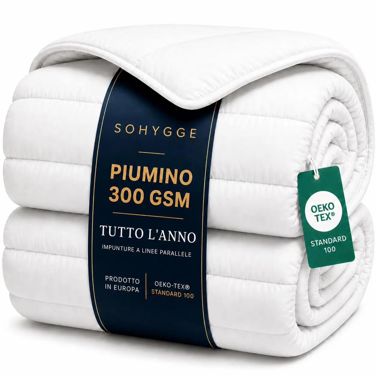 SOHYGGE Piumone Matrimoniale Invernale 220 x 240 cm, 100% Microfibra, 300 GSM - immagine 1