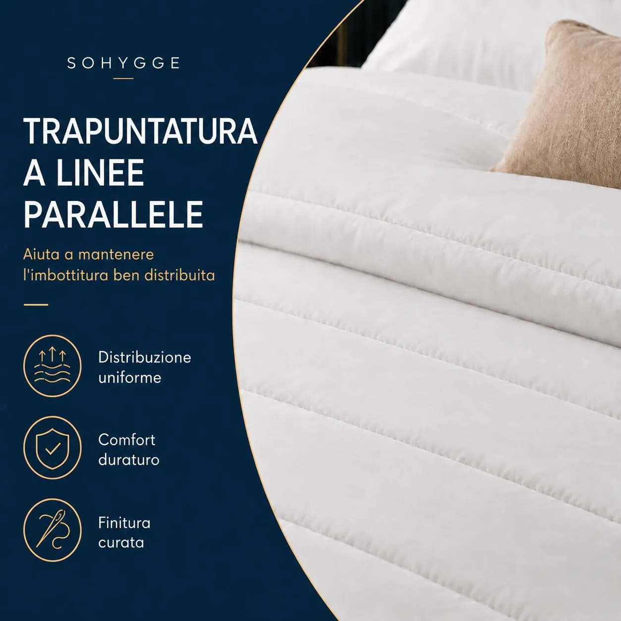 SOHYGGE Piumone Matrimoniale Invernale 220 x 240 cm, 100% Microfibra, 300 GSM - immagine 5