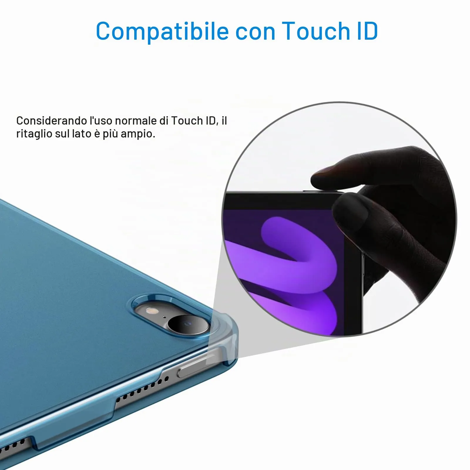 JETech Custodia per iPad mini A17 Pro / 6ª Gen, Verde Acqua - immagine 7
