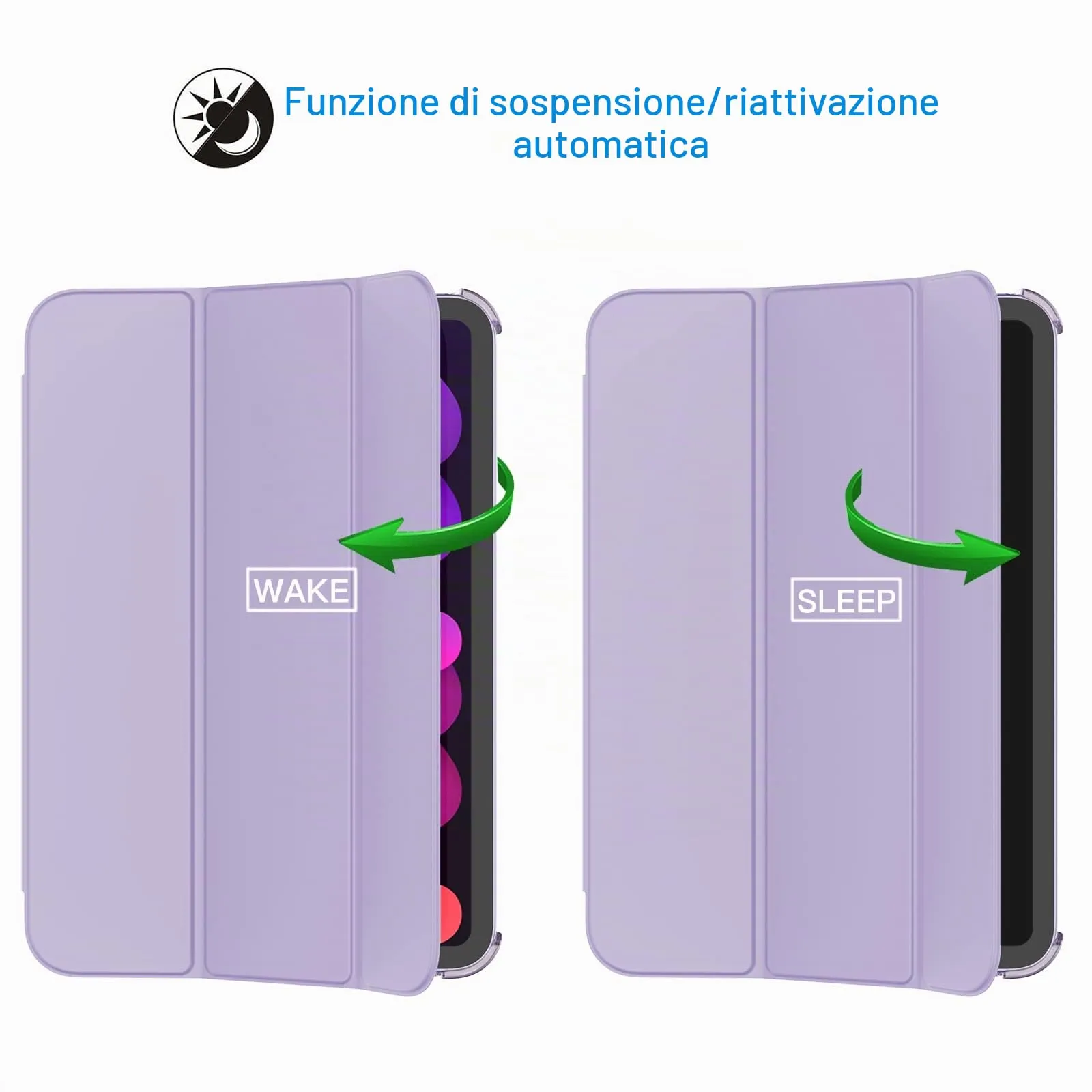 JETech Custodia per iPad mini A17 Pro/6ª Gen, Viola Chiaro - immagine 6