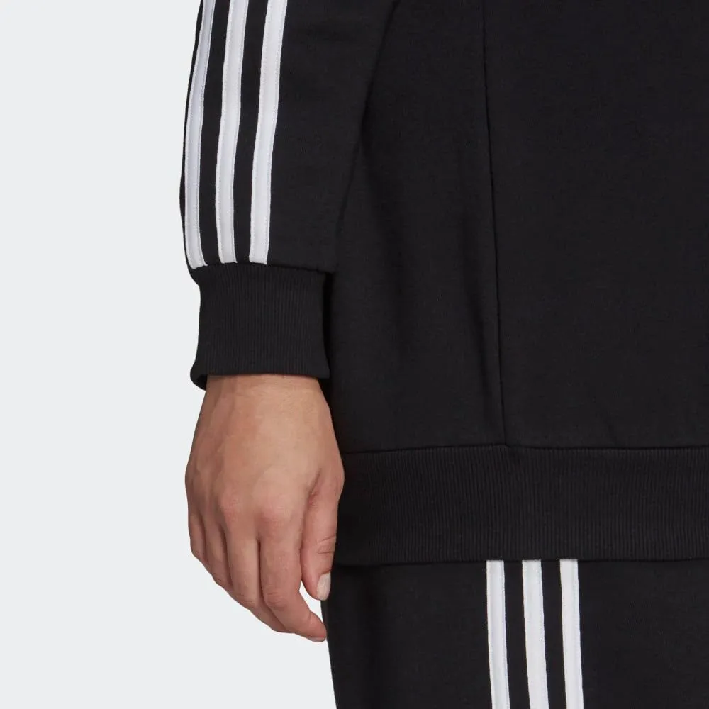 adidas Women's Plus Size Essentials 3-Stripes Fleece Sweatshirt, Black/White, 2X - immagine 5