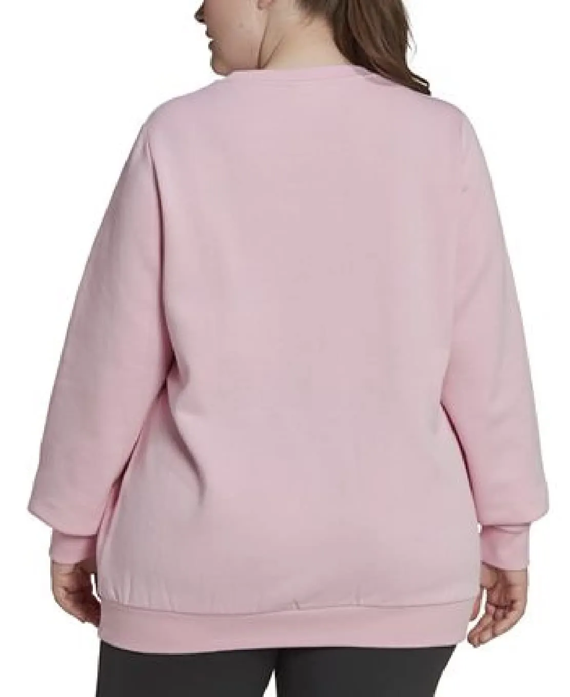 adidas Essentials 3-Streifen Fleece Sweatshirt, Halo Blush/Bianco, M Donna - immagine 2