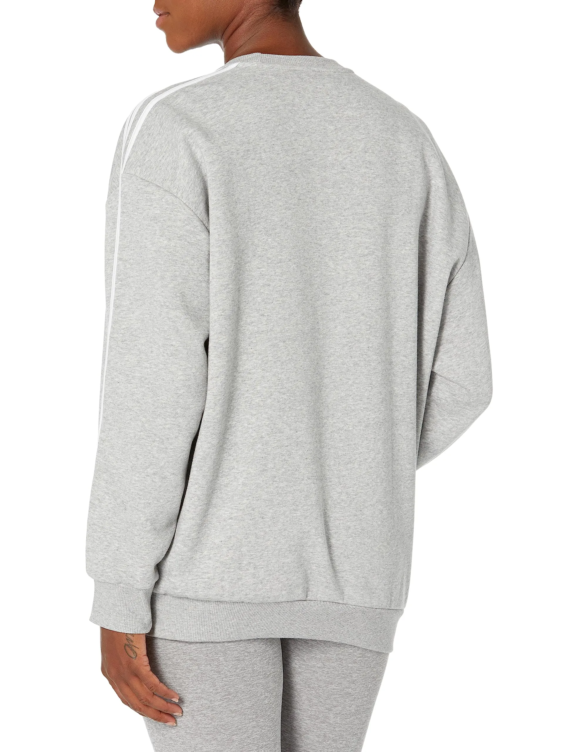 adidas Essentials Felpa in pile oversize da donna con 3 strisce, XXS-XS - immagine 2