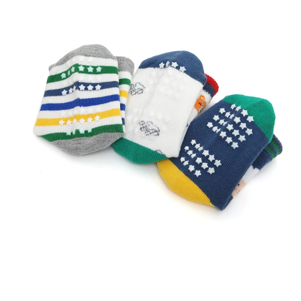 HaimoBurg Calze Antiscivolo in Cotone per Bambini 1-5 Anni, 12 Paia - immagine 3