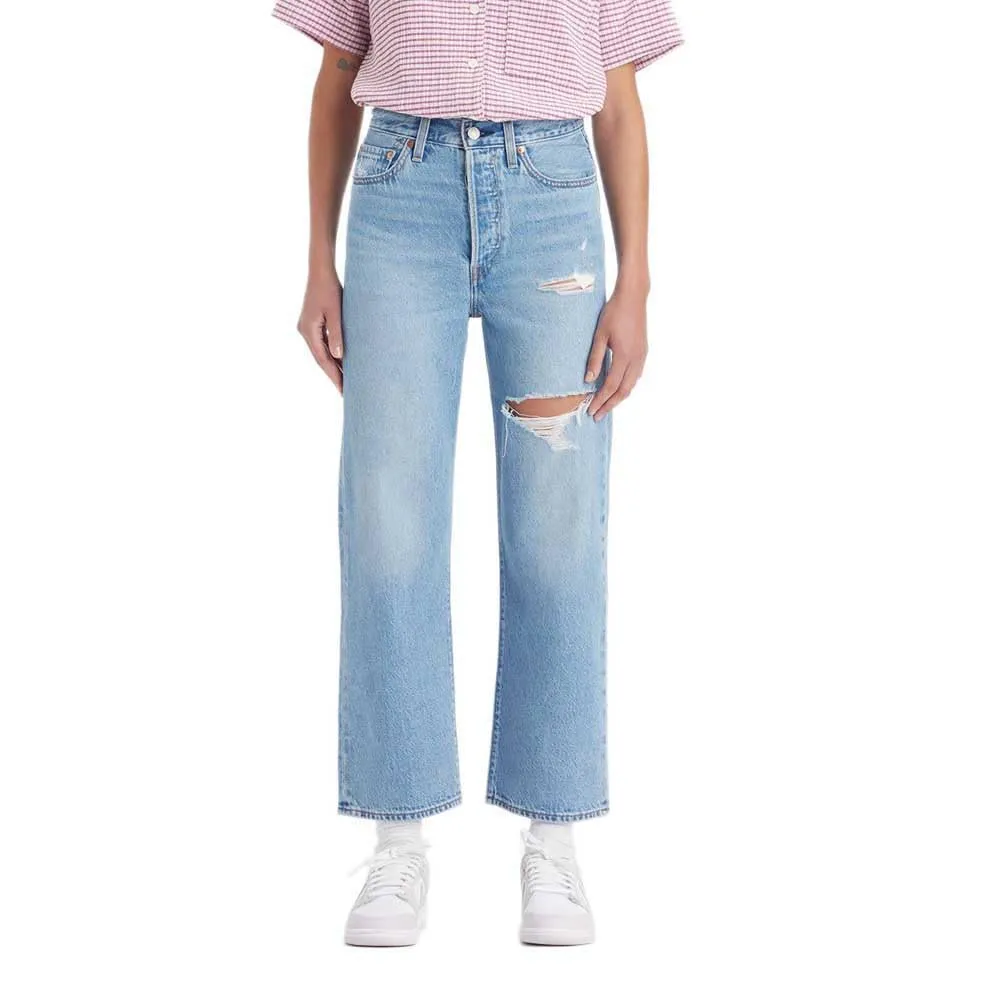 Levi's Ribcage Straight Ankle Jeans, In The Middle W Damage, 28W / 29L - immagine 1