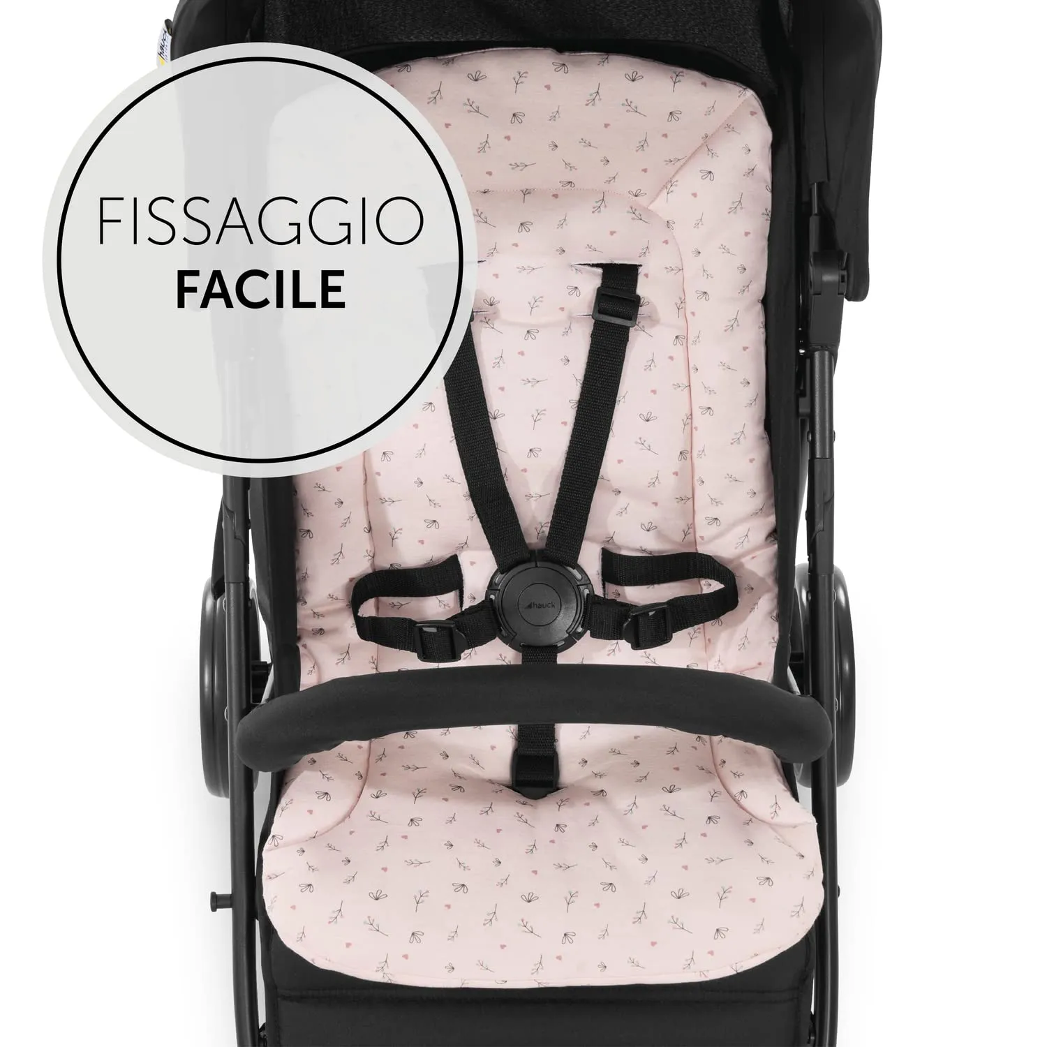 hauck Copri Passeggino Cotone Traspirante, 70 x 37 x 3 cm, Flowers Rose - immagine 3