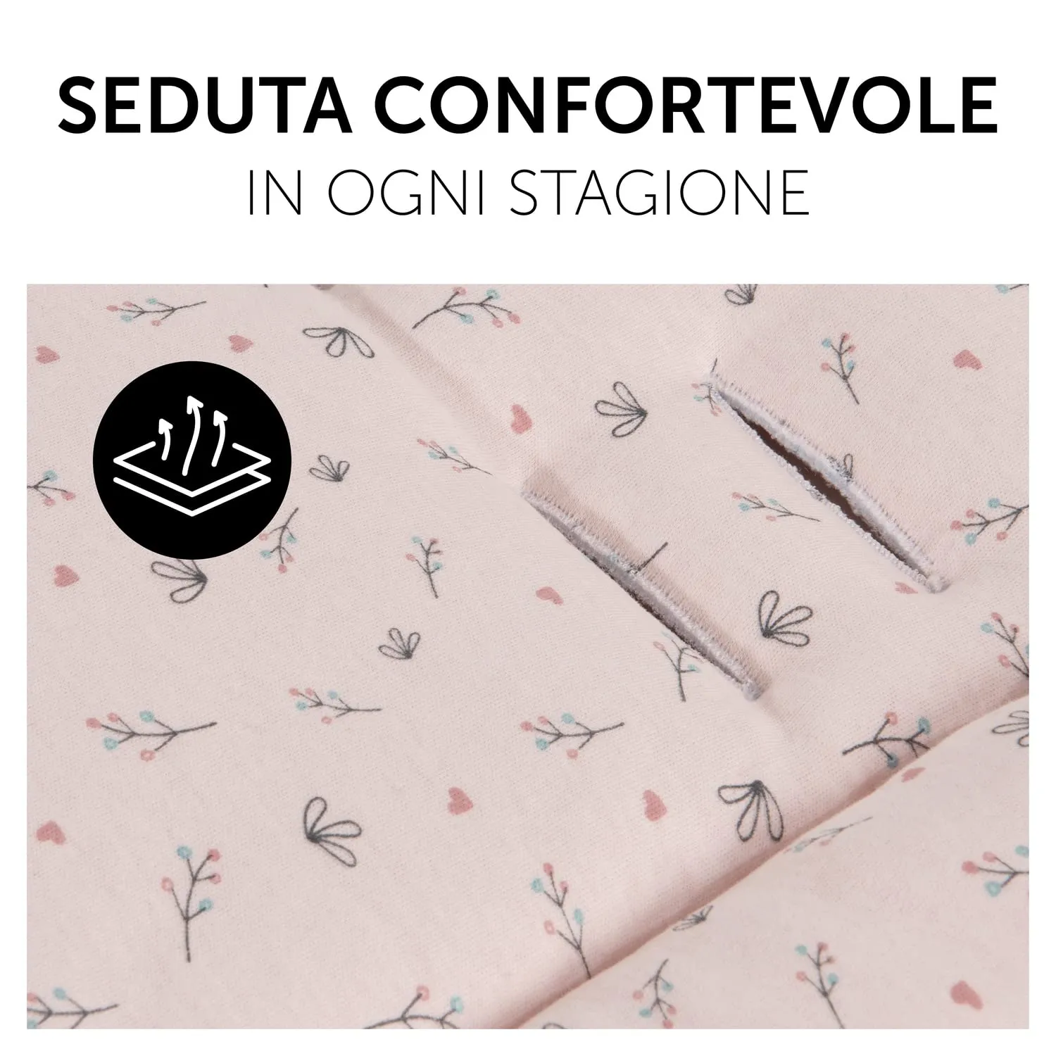 hauck Copri Passeggino Cotone Traspirante, 70 x 37 x 3 cm, Flowers Rose - immagine 4