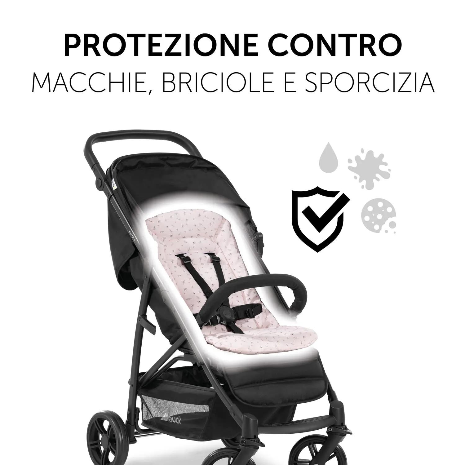 hauck Copri Passeggino Cotone Traspirante, 70 x 37 x 3 cm, Flowers Rose - immagine 6