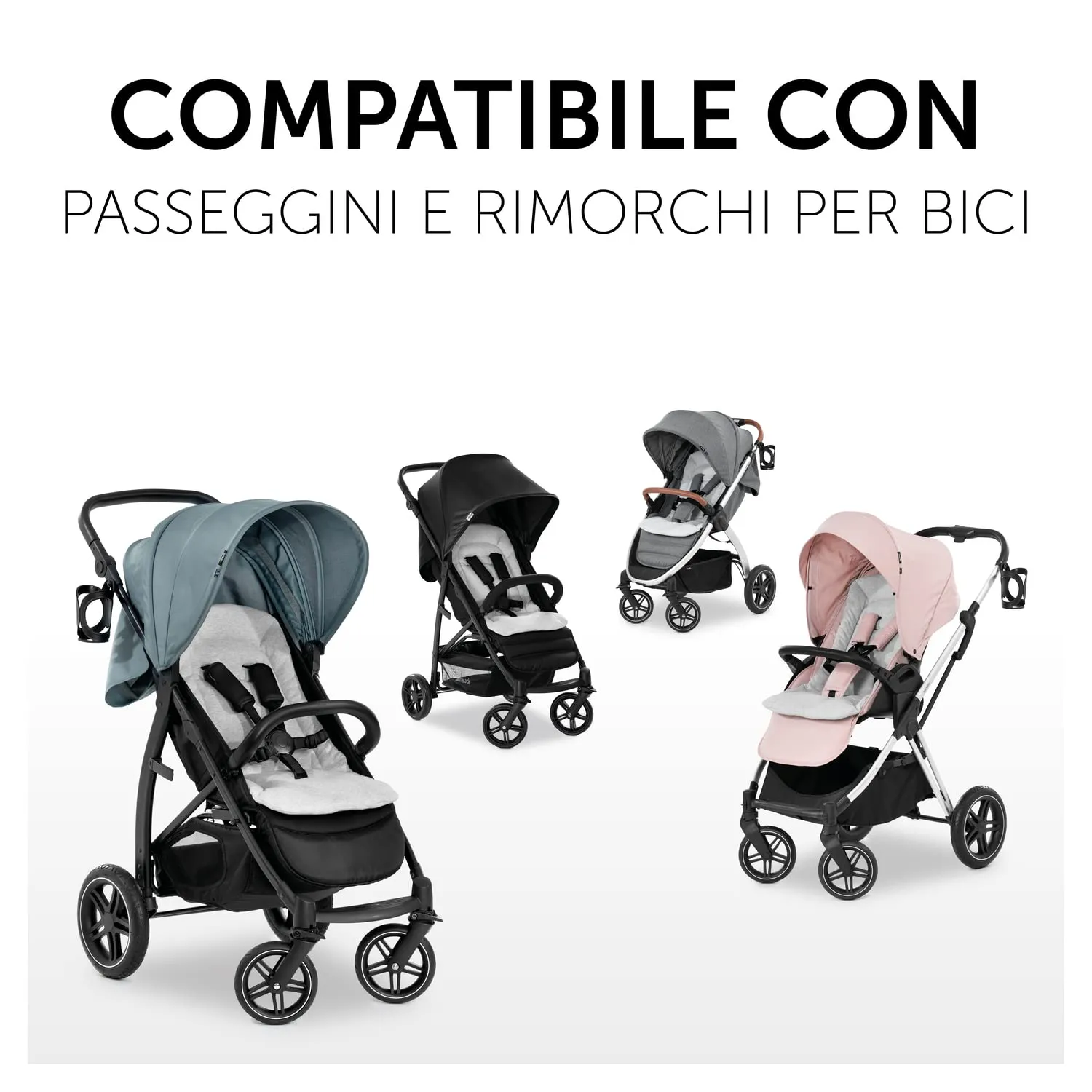 hauck Copri Passeggino Cotone Traspirante, 70 x 37 x 3 cm, Light Grey - immagine 2