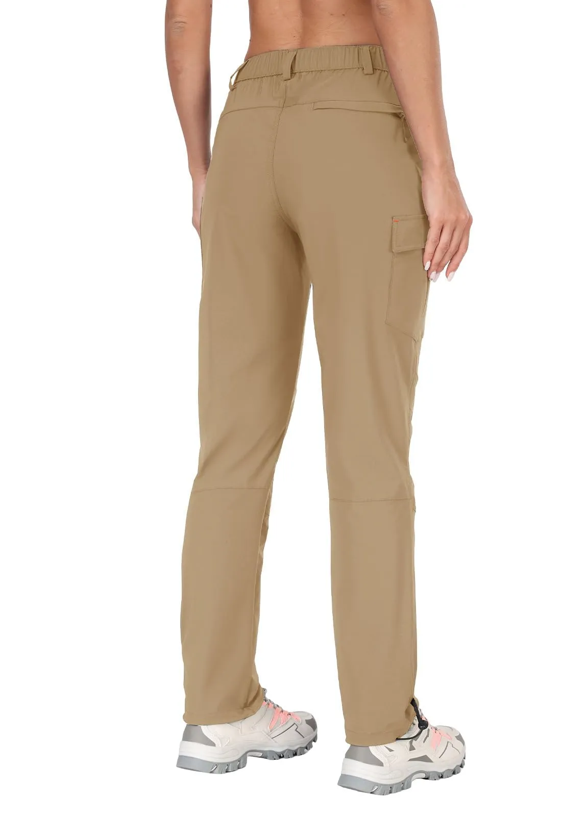 GymBrave Pantaloni Trekking Donna Cargo Capri 3/4 Estivi, Kaki, M - immagine 4