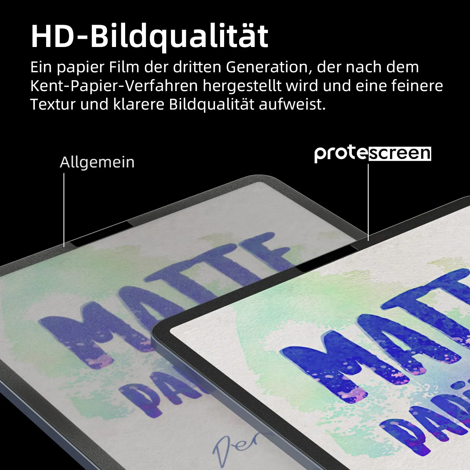 Protescreen Pellicole Proteggi Schermo in Carta per iPad Pro 11 pollici (2018-2022) e iPad Air 4a e 5a Generazione 10,9 pollici, Confezione da 3 - immagine 5