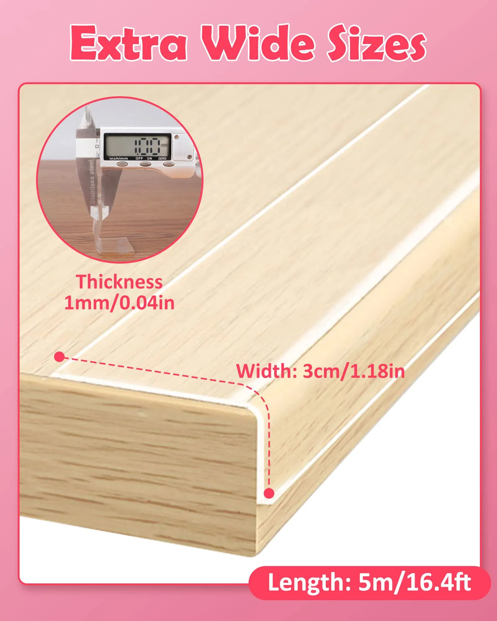 Loiion Protezione Bordi Bambino Adesivo Trasparente 5m x 3cm - immagine 5