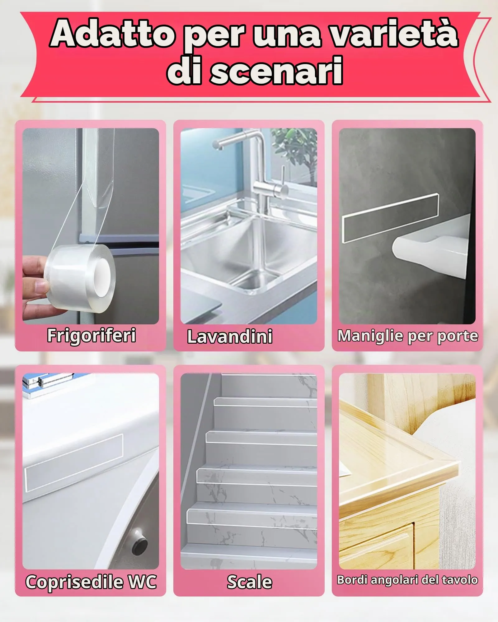Loiion Protezione Bordi Bambino Adesivo Trasparente 5m x 3cm - immagine 6