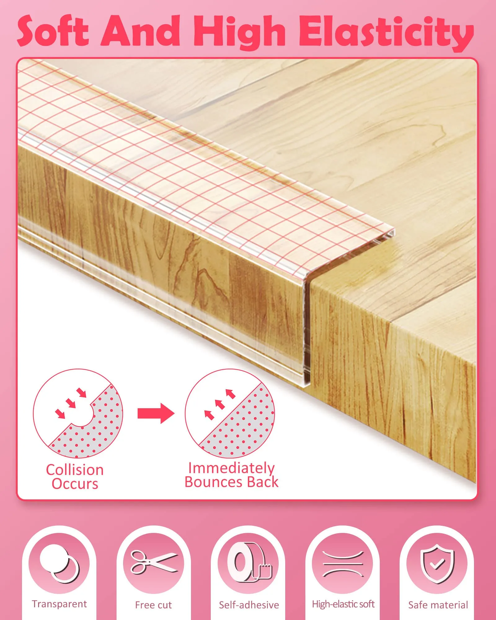 Loiion Protezione Bordi Bambino Adesivo Trasparente 1m x 3cm - immagine 4