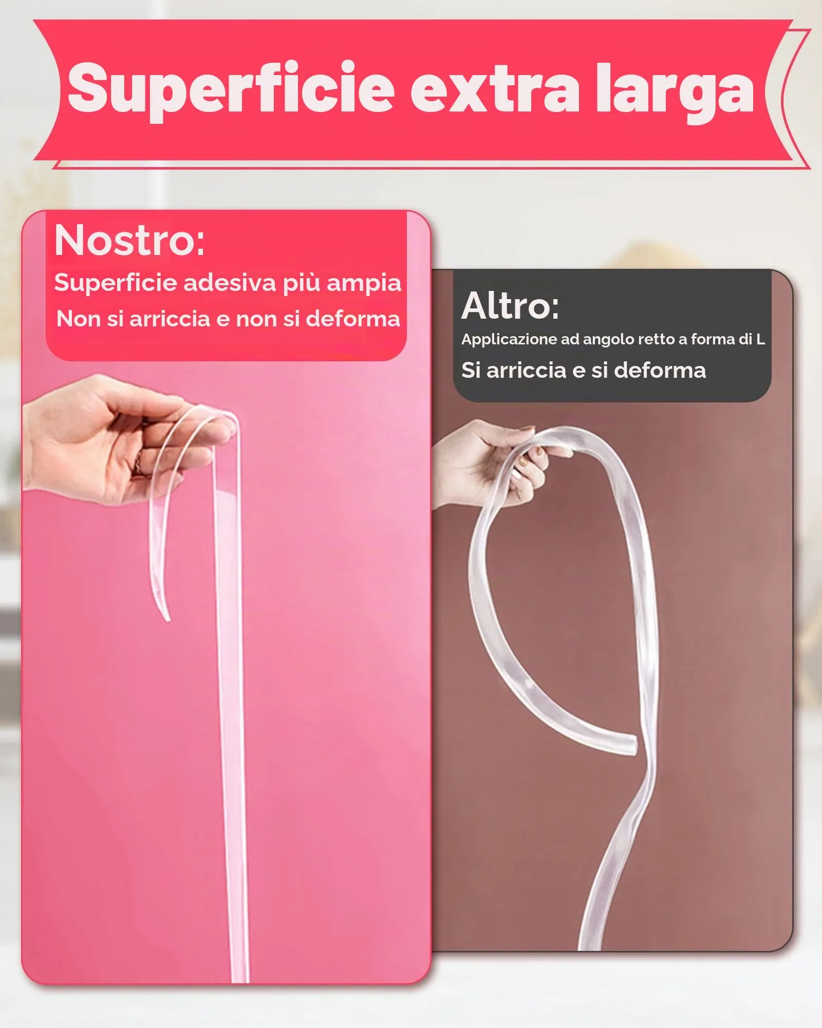 Loiion Protezione Bordi Bambino Adesivo Trasparente 3m x 3cm - immagine 3