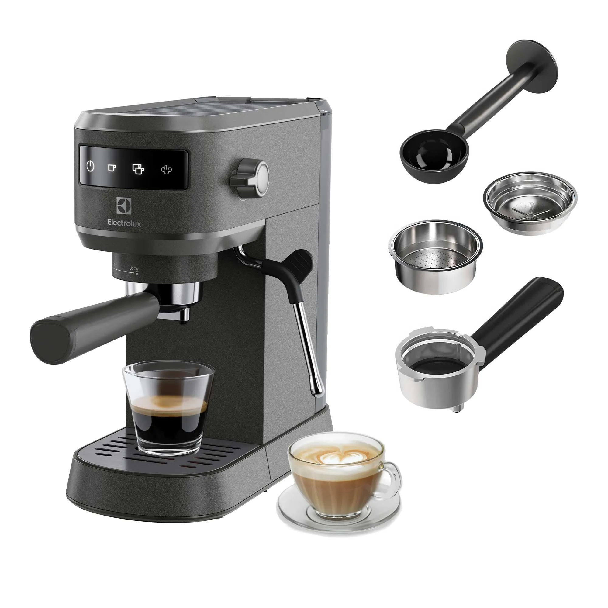 Electrolux Explore 6 Macchina Caffè Espresso, Cialde E.S.E. e Polvere, Nero - immagine 1