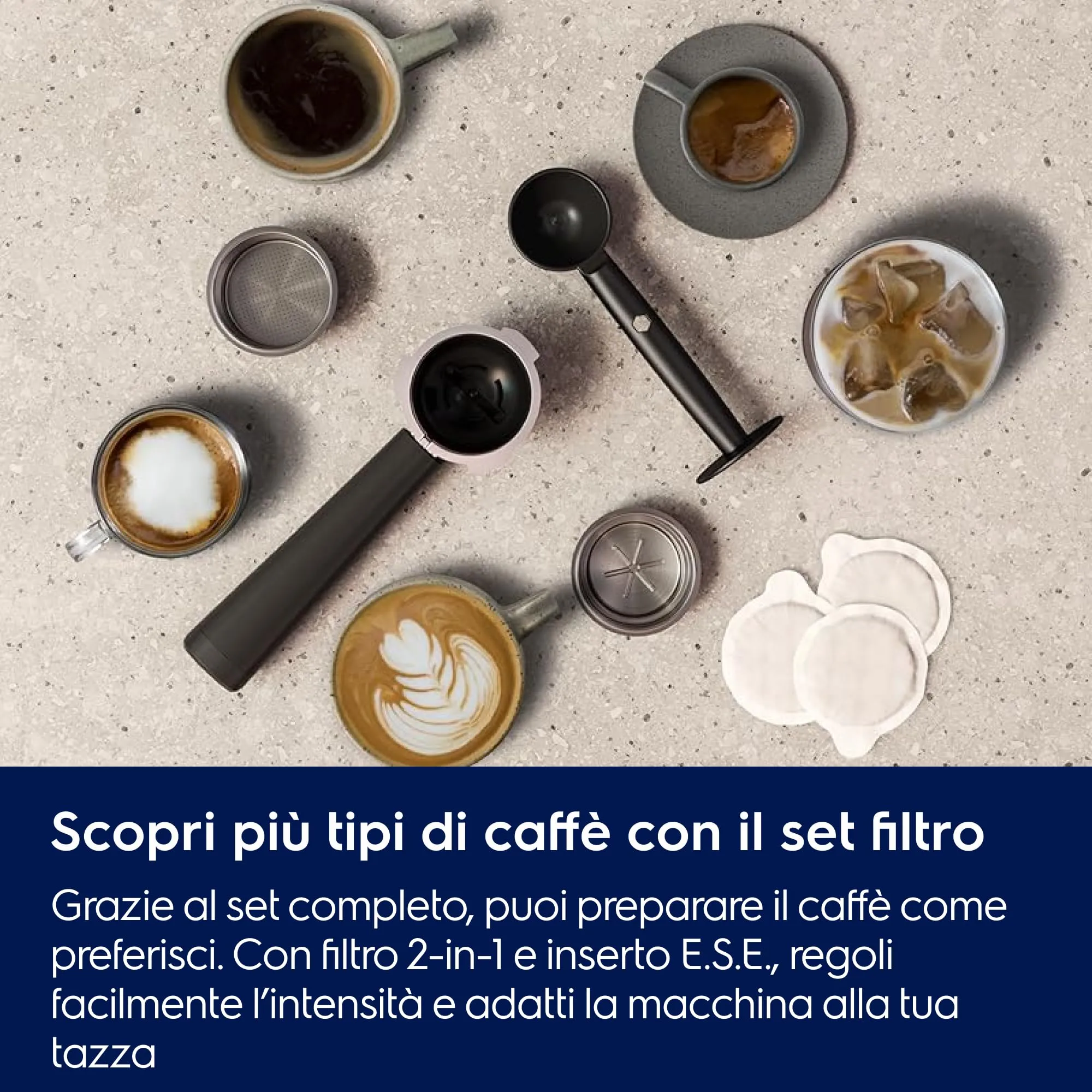 Electrolux Explore 6 Macchina Caffè Espresso, Cialde E.S.E. e Polvere, Nero - immagine 3