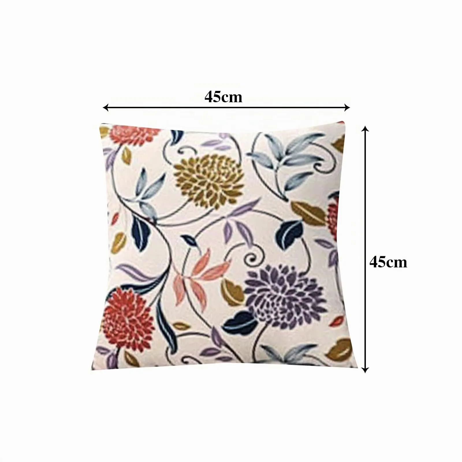 Jaotto Federe per Cuscini Divano Decorativi in Spandex 45x45cm, Set da 2, Stile Fiore - immagine 2