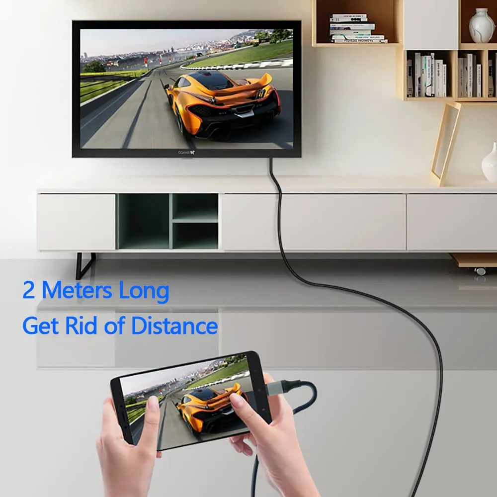 Abauoat Cavo USB C to HDMI 4K Thunderbolt 3/4, 2m - immagine 6