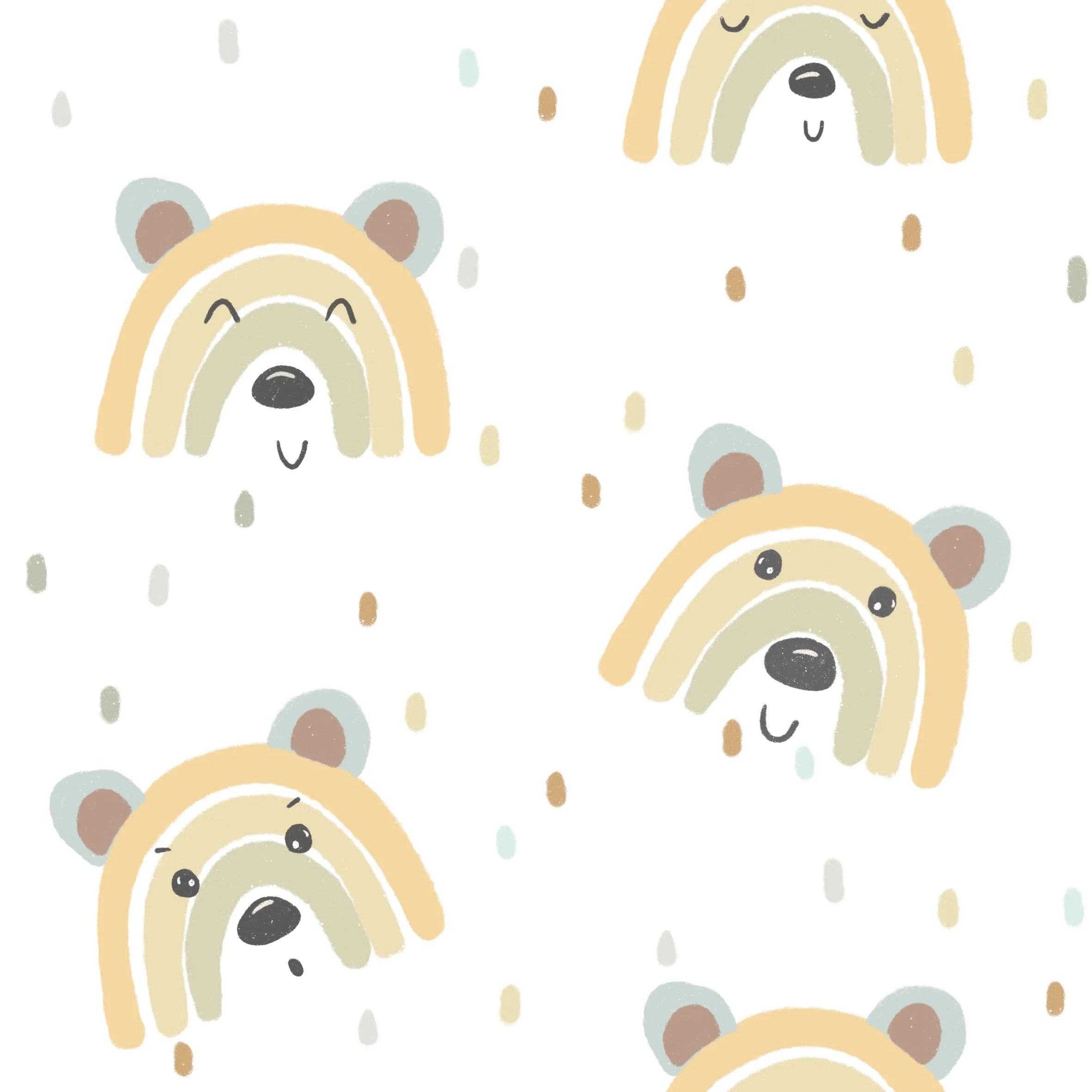 SUPERBE BEBE Copertina Neonato Invernale 75x100 in Cotone Oeko Tex - Bear Rainbow - immagine 7