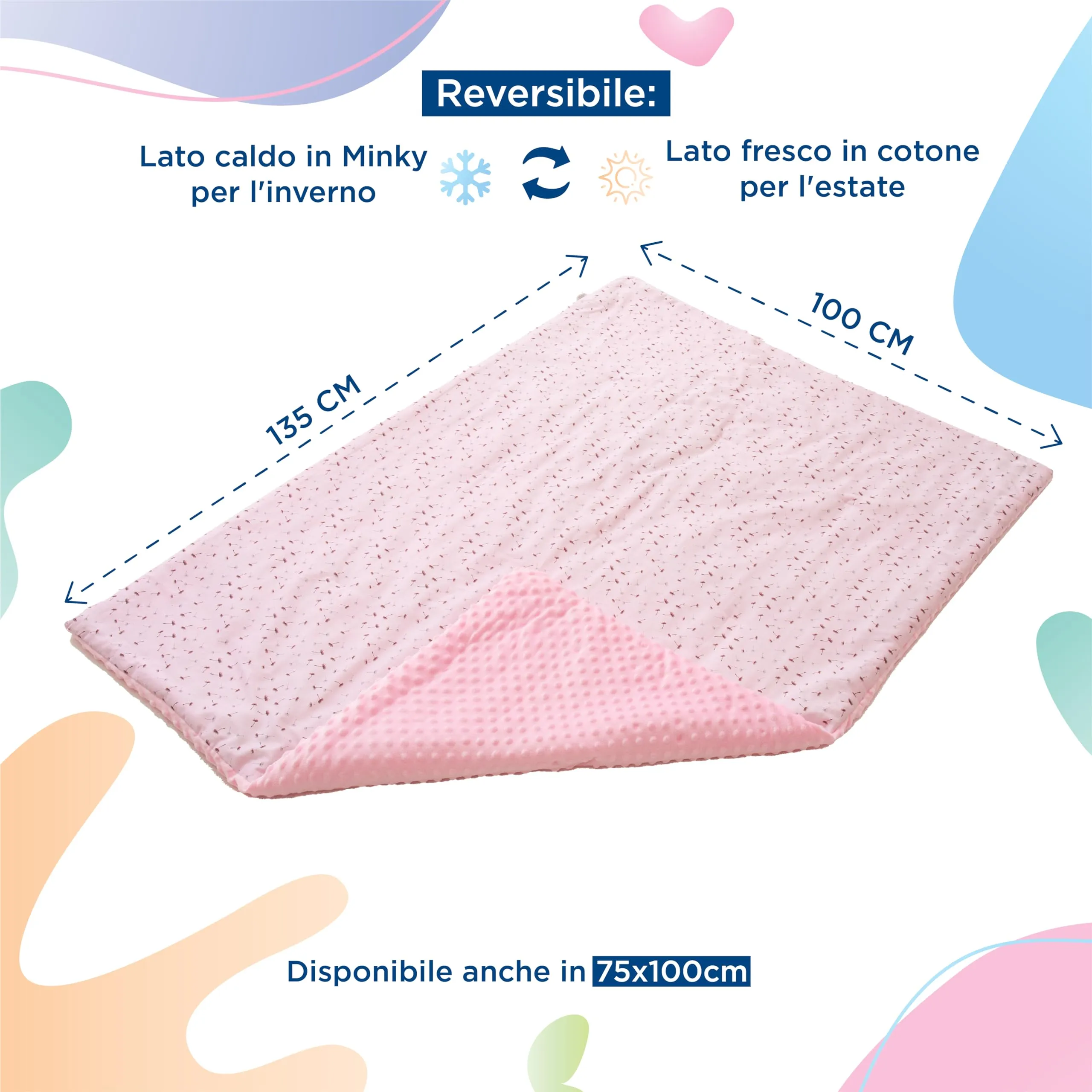 SUPERBE BEBE Copertina Neonato Invernale Scozzese in Cotone Oeko Tex, 100x135cm, Colore Dandelion - immagine 3