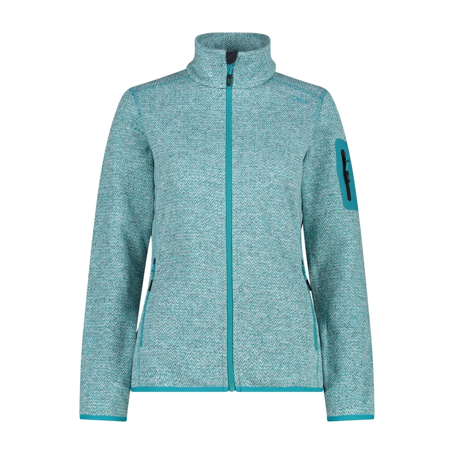 CMP Giacca Knit-tech da Donna, Lagoon White, 40 - immagine 1
