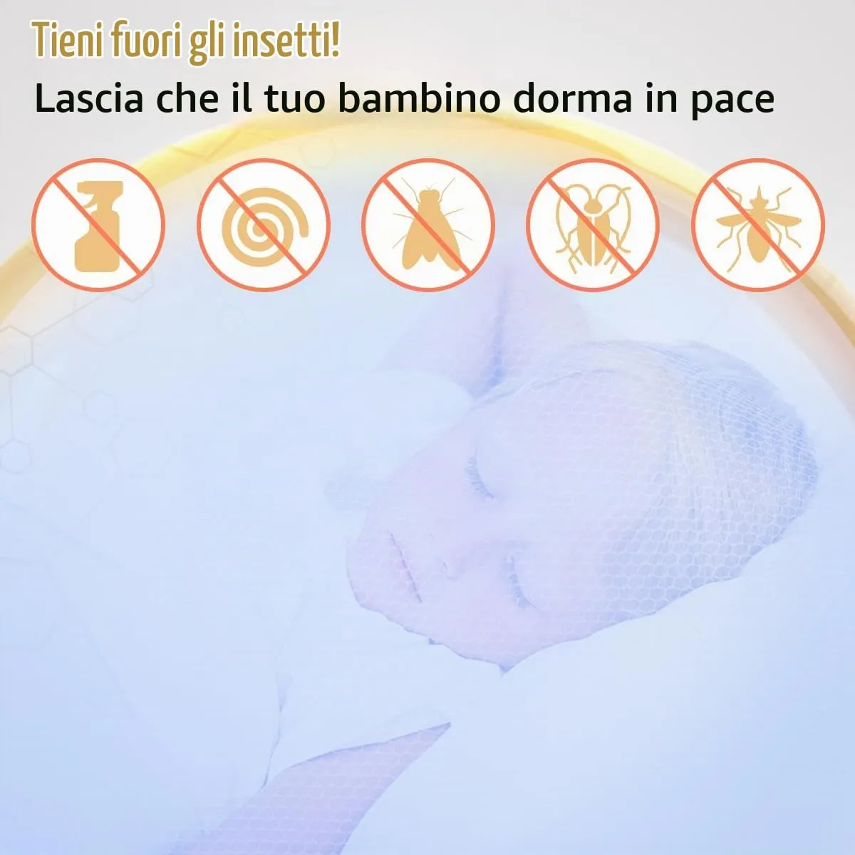 FFTANXS Zanzariera Universale per Letto Matrimoniale e Singolo, Pieghevole Portatile Forma Rotonda, 0.6 x 2.5 x 10.5m - Blu - immagine 4