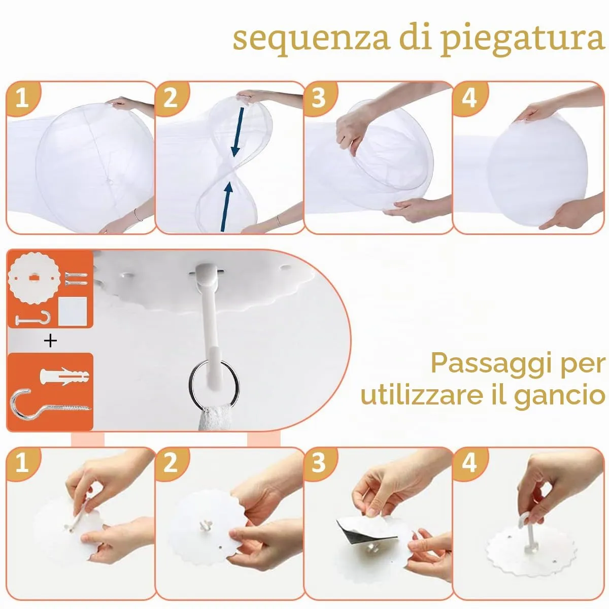 FFTANXS Zanzariera Universale per Letto Matrimoniale e Singolo, Pieghevole Portatile Forma Rotonda, 0.6 x 2.5 x 10.5m - Blu - immagine 6