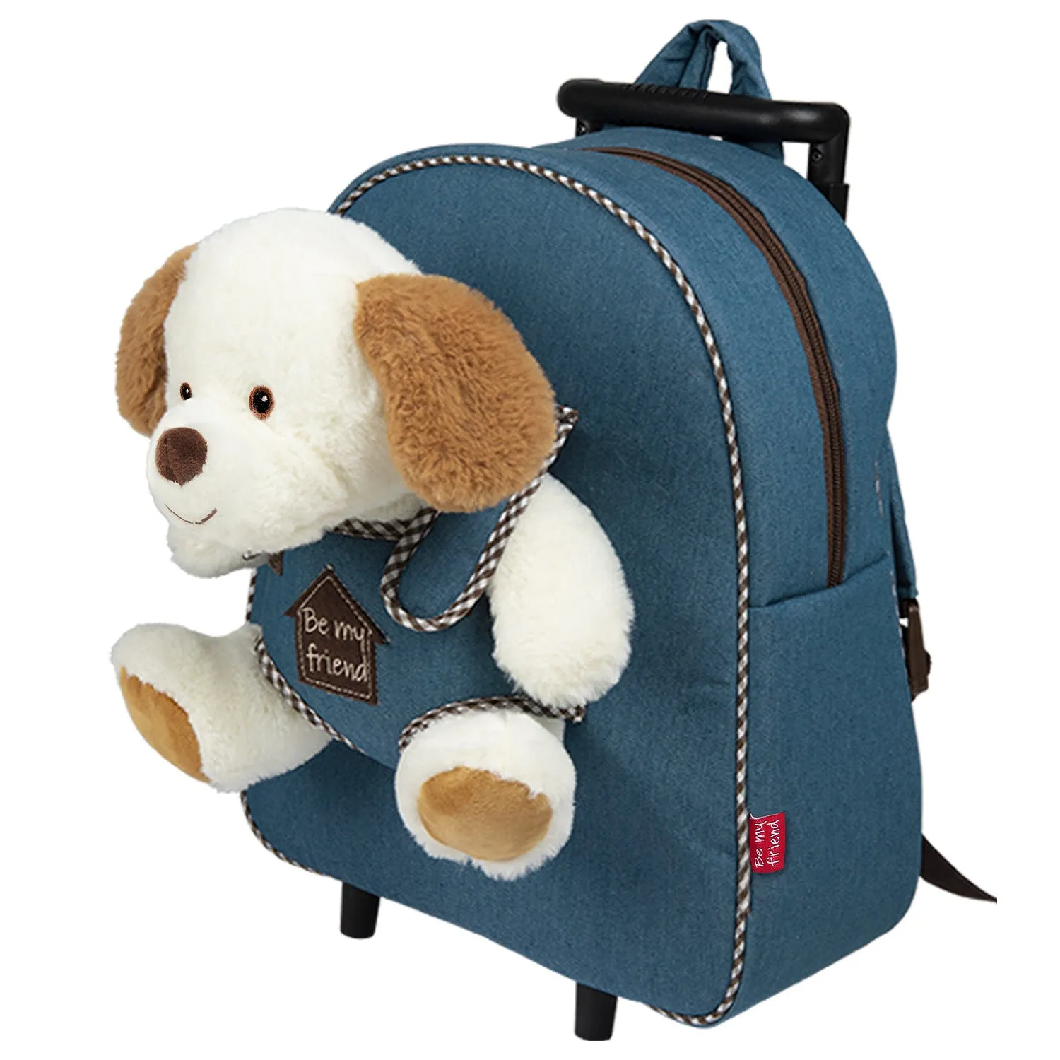 Perletti Trolley in Denim con Peluche - immagine 1