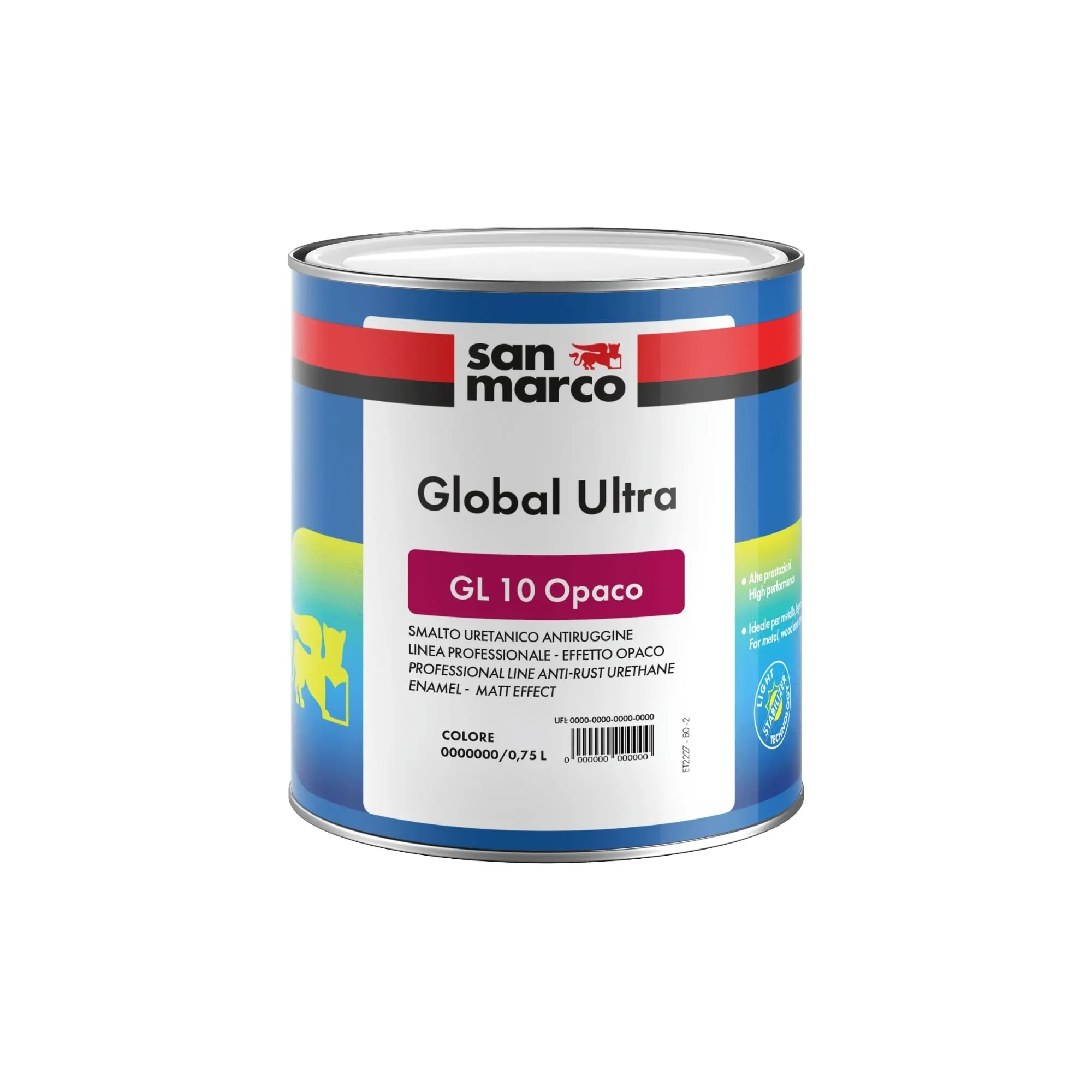 San Marco Global Ultra GL 10 Opaco Smalto per ferro e legno - immagine 1