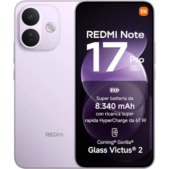Xiaomi Redmi Note 17 Pro 5G 8GB RAM 512GB Dual SIM Purple Global Version - immagine 1