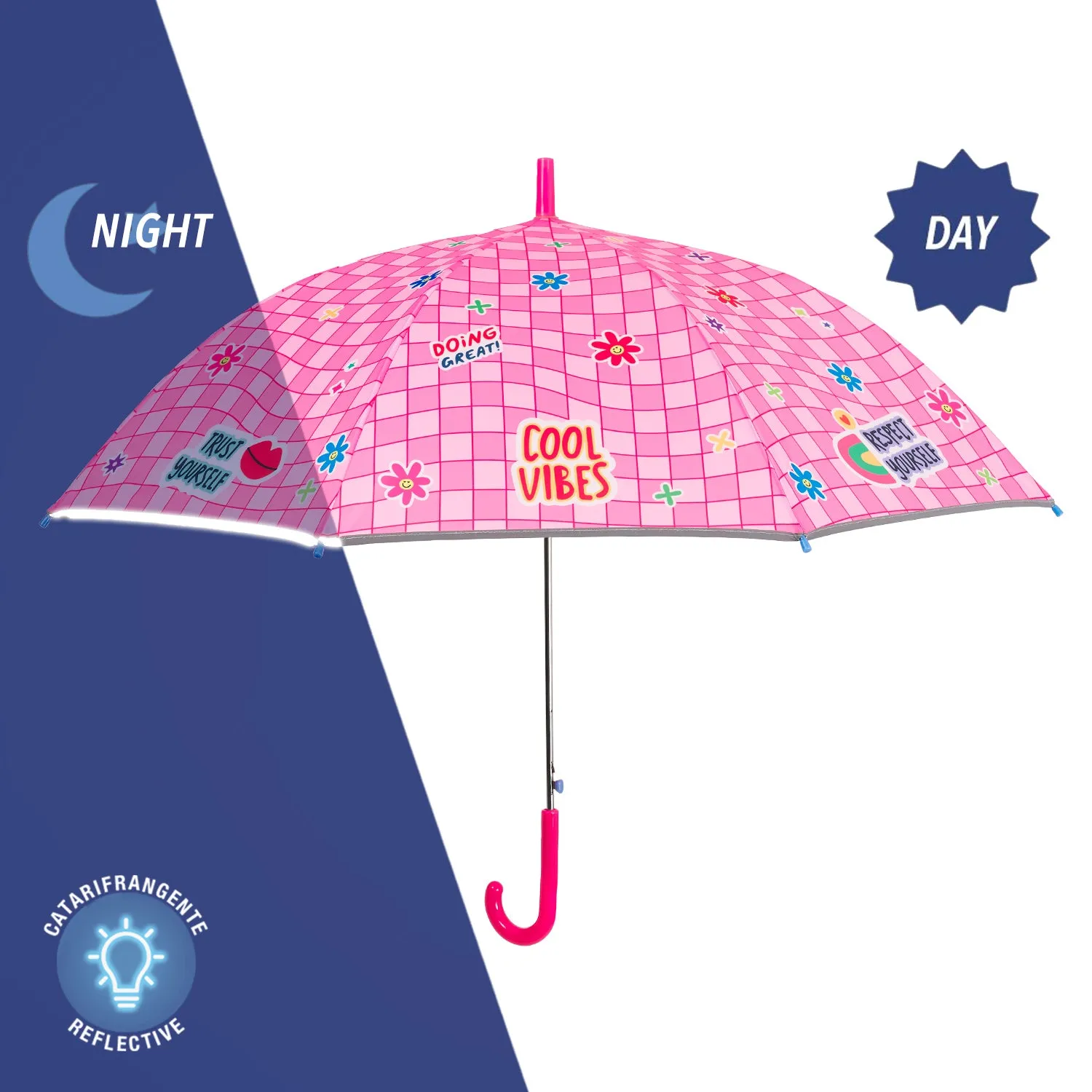 Perletti Ombrello Cool Vibes Rosa Automatico - immagine 1