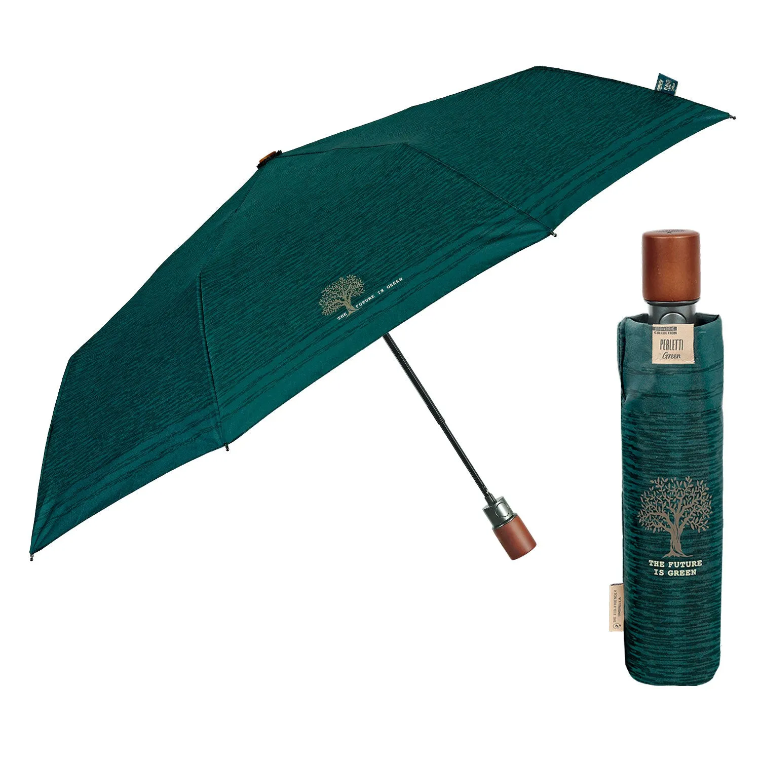 Perletti Ombrello Uomo Automatico Green - immagine 1