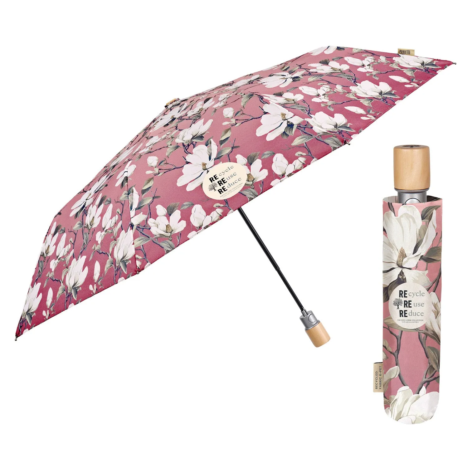 Perletti Magnolia Automatic Umbrella, Green - immagine 1