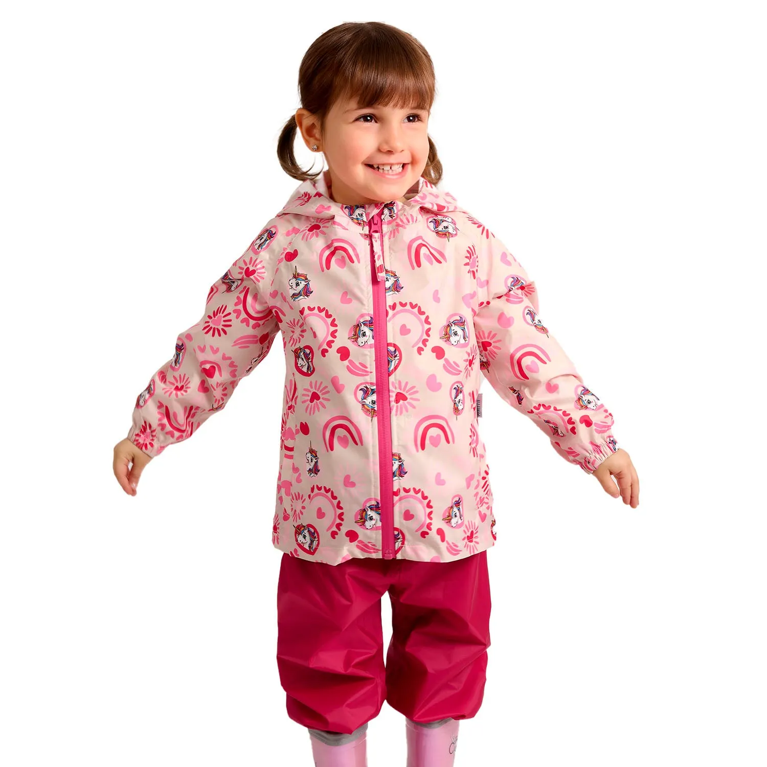 Perletti Giacca e Pantaloni Pioggia Impermeabili Bambina - immagine 1