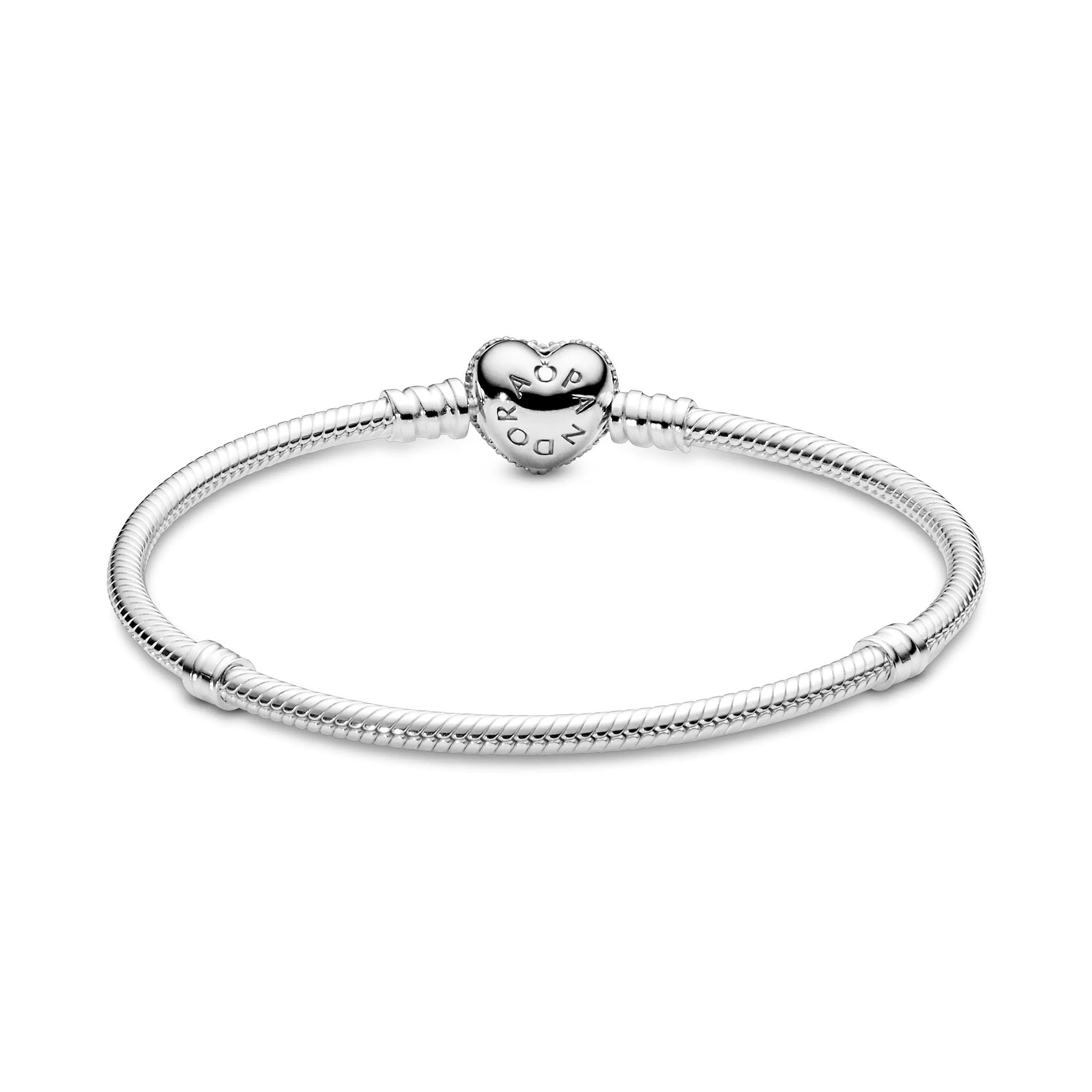 Pandora Icons Bracciale in argento con chiusura a cuore e zirconi cubici, 19 - immagine 2