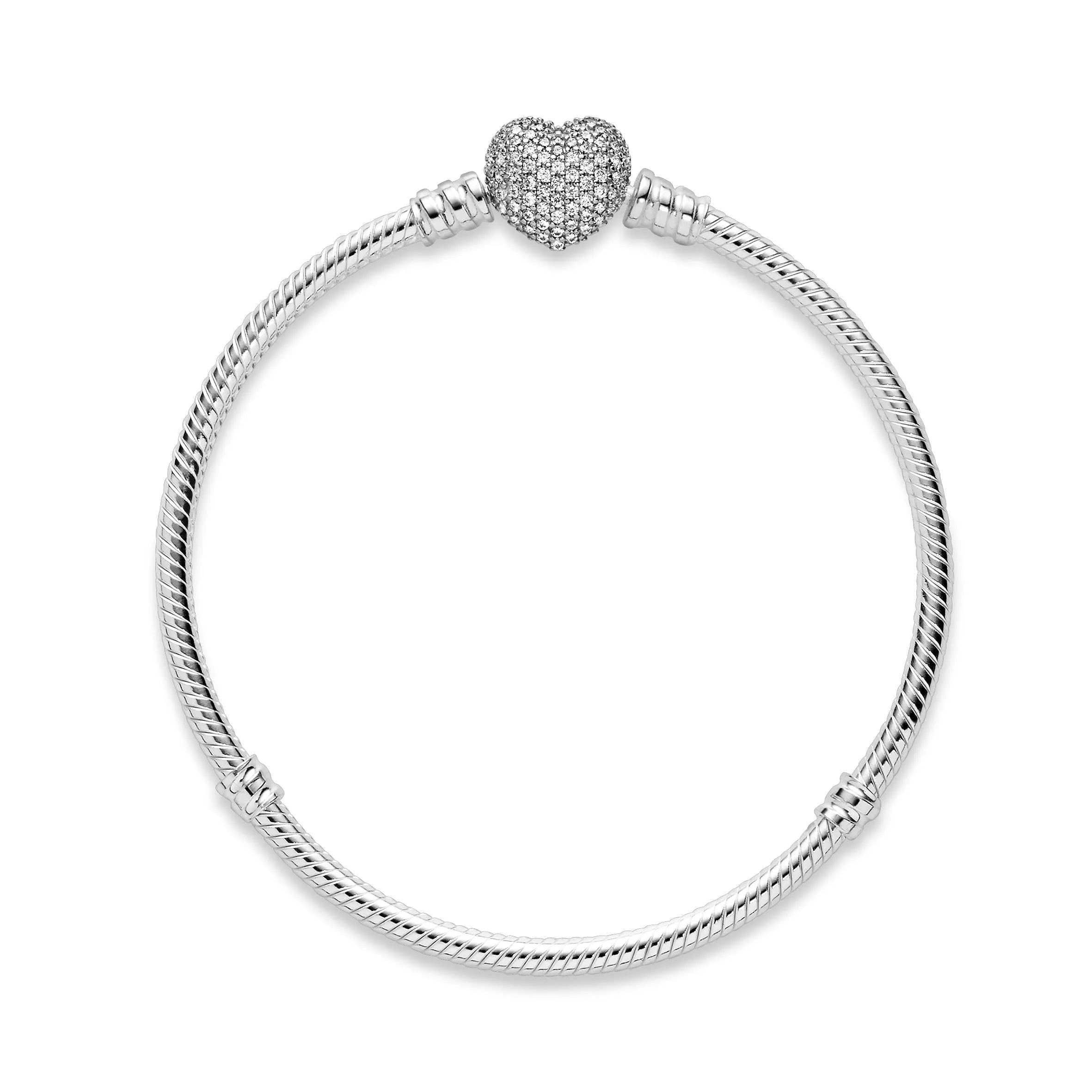 Pandora Icons Bracciale in argento con chiusura a cuore e zirconi cubici, 19 - immagine 3