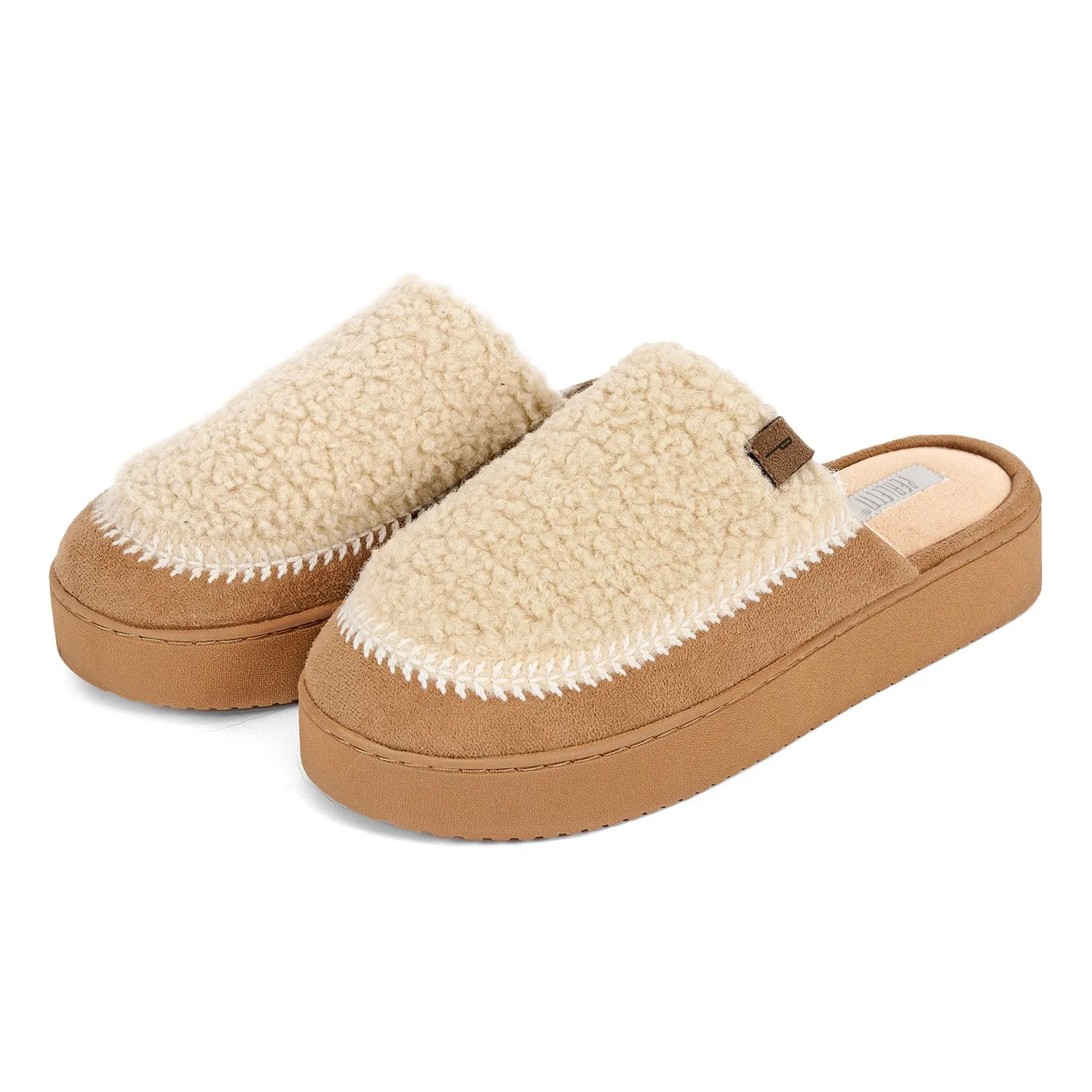 Perletti Pantofole Donna Teddy con Suola Platform - immagine 1