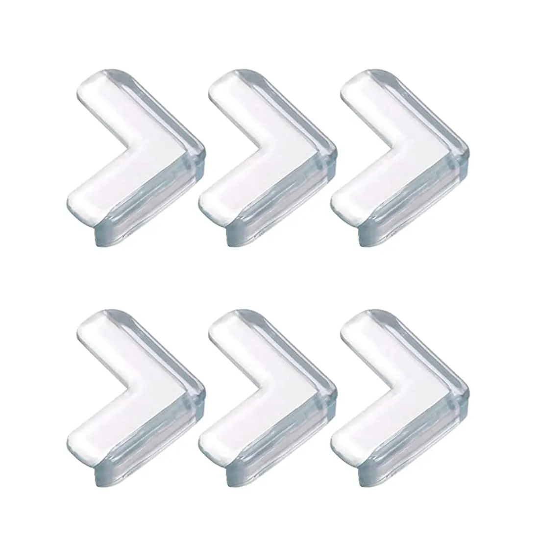 WeddHuis Paraspigoli Bambini Trasparenti in Silicone, 6 Pezzi - immagine 1