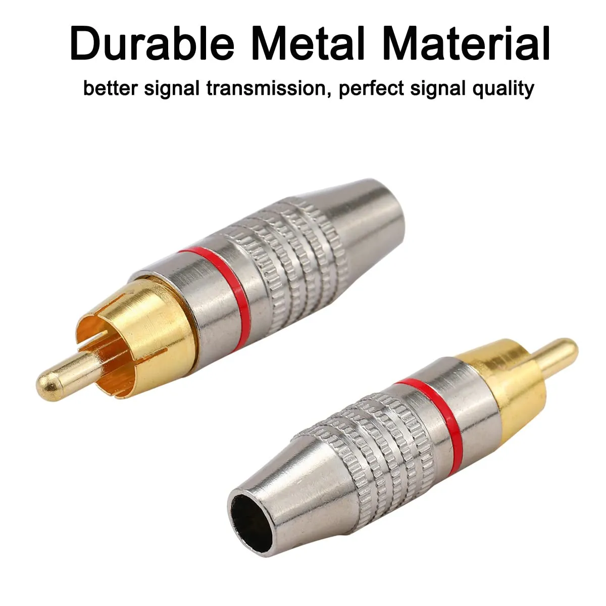 Greluma 14 Connettori RCA Maschio senza Saldatura Placcati in Oro - immagine 2