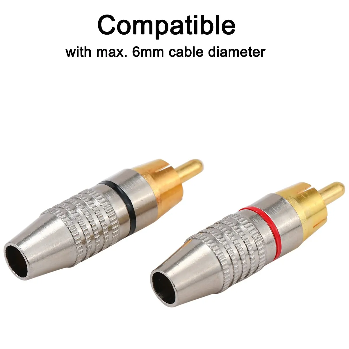 Greluma 14 Connettori RCA Maschio senza Saldatura Placcati in Oro - immagine 3
